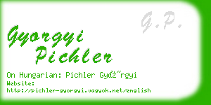 gyorgyi pichler business card